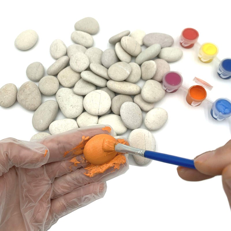 lifetop 50pcs Tiny White Painting Rocks DIY Rocks for Painting Detail-Painting Smooth Surface Stones,Arts and Crafts ,0.7 to 1.0 inches ,So Small Rocks, Hand Picked for Painting Rocks - Image 4